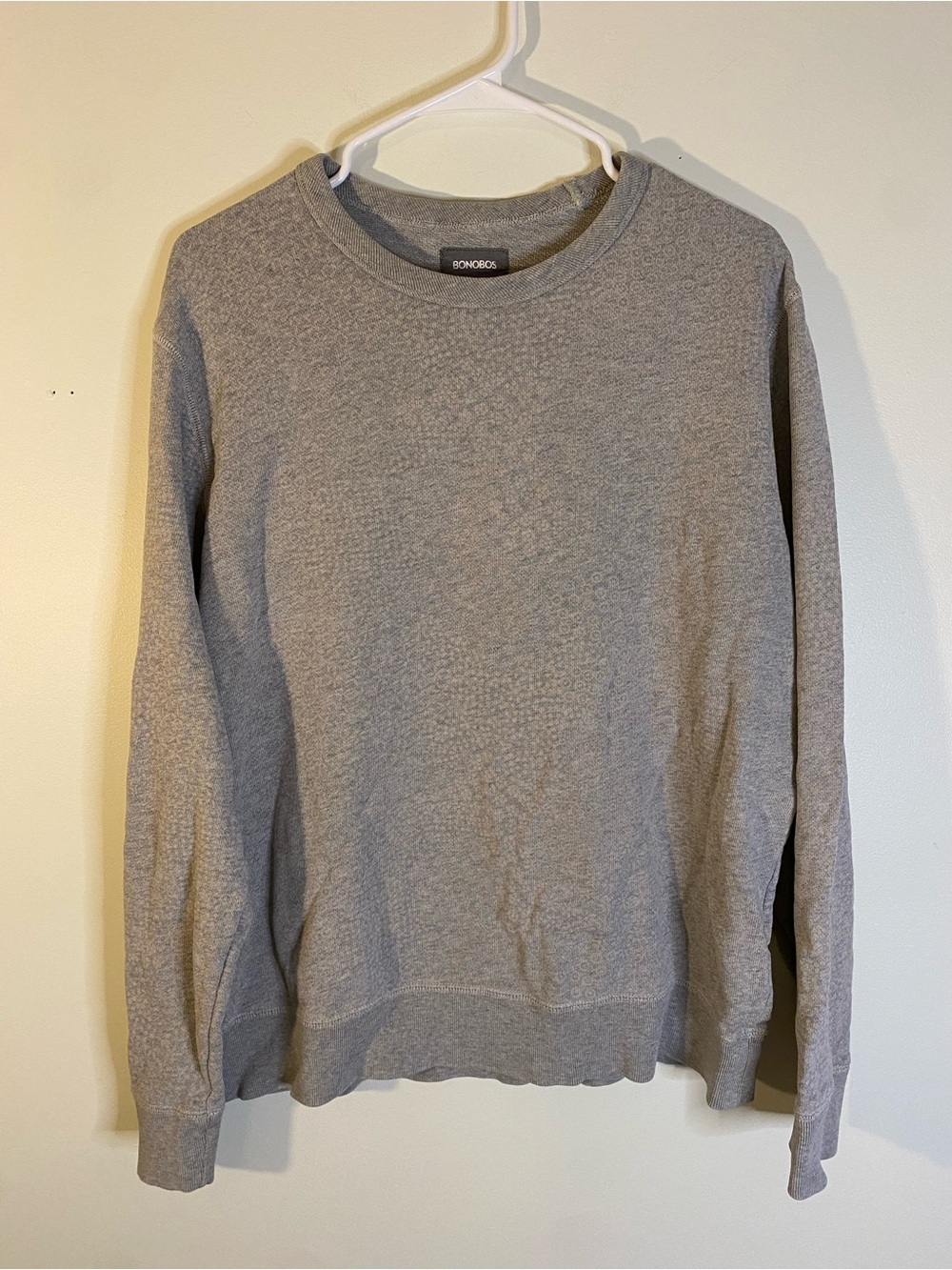 Bonobos Light Heather Gray Crewneck Sweater